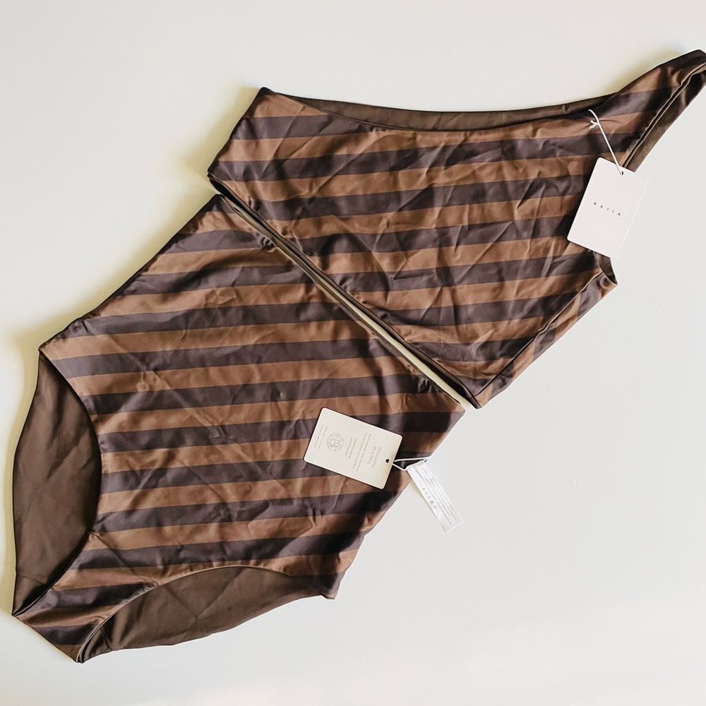 NWT BAIIA SIZE 12 & 10 two piece Espresso brown reversible bikini swim set